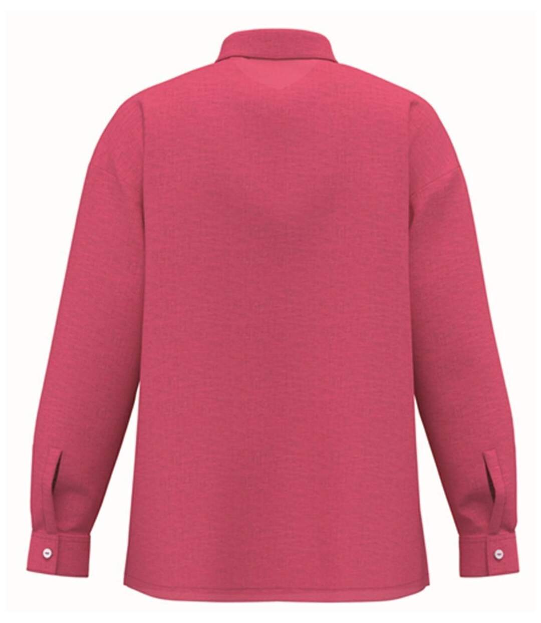 Chemise oversize en lin - Femme - PATS501 - rose sorbet-2