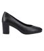 Womens/ladies Ivana Leather Court Shoes Black Hush Puppies-4