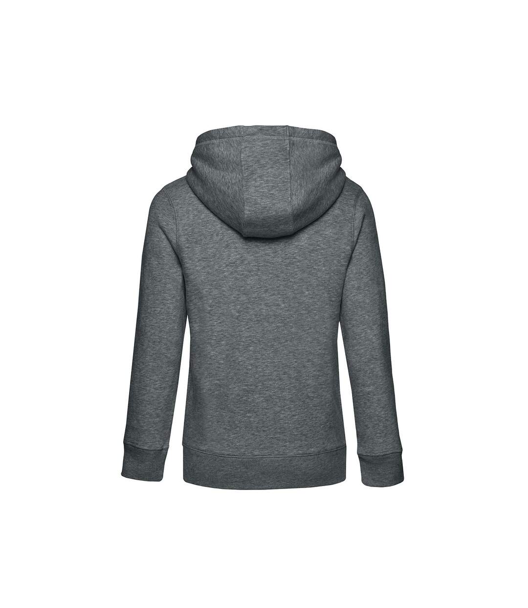 Femme/ladies Queen Hoody Gris Foncé Chiné B&C-2