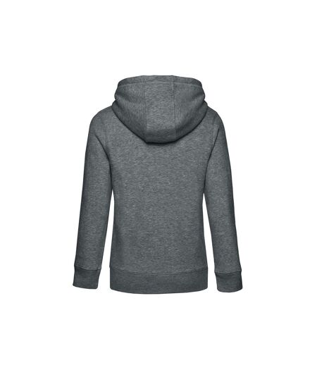 Femme/ladies Queen Hoody Gris Foncé Chiné B&C