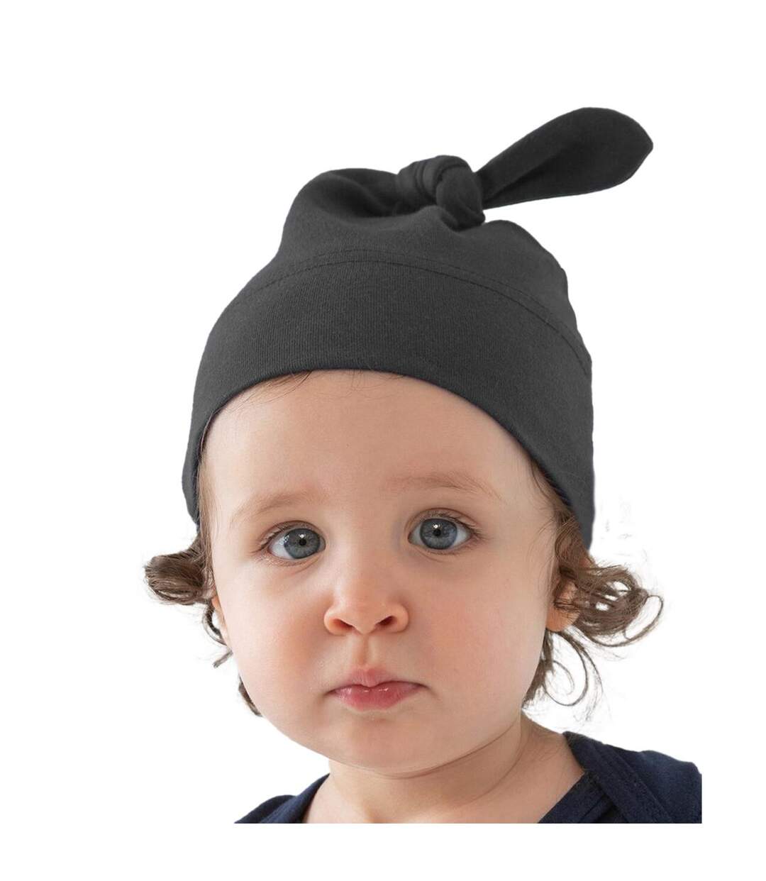 Bonnet à nœud bébé unisexe noir Babybugz-2