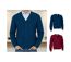 Lot 2 Gilets manches longues - CARDIGAN - Homme - bleu marine et rouge bordeau-1