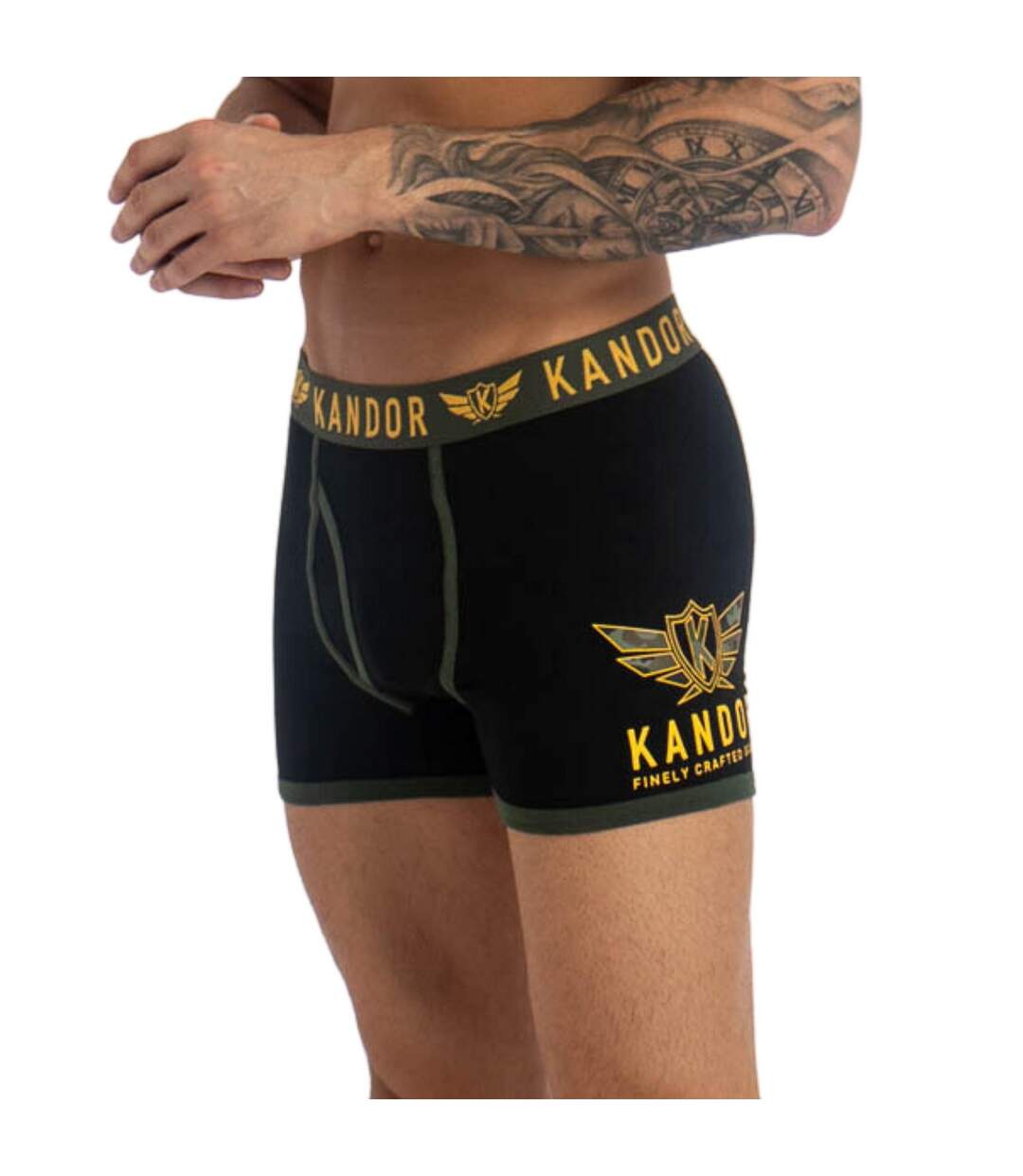Pack Of 5  Mens Camobee Bamboo Boxer Shorts  Olive Kandor-3