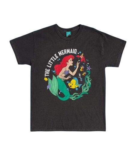 T-shirt Motif/style Rétro Under The Sea Adulte Noir The Little Mermaid