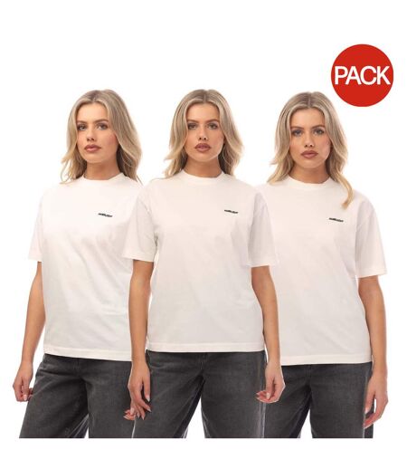 Pack Of 3  Womens/ladies T-shirt  White Black Ambush