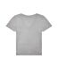 Womens/ladies plain v neck t-shirt sports grey B&C-1