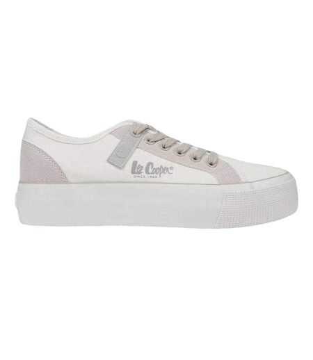 Baskets Motif/style Blocs De Couleurs Femme Blanc Lee Cooper