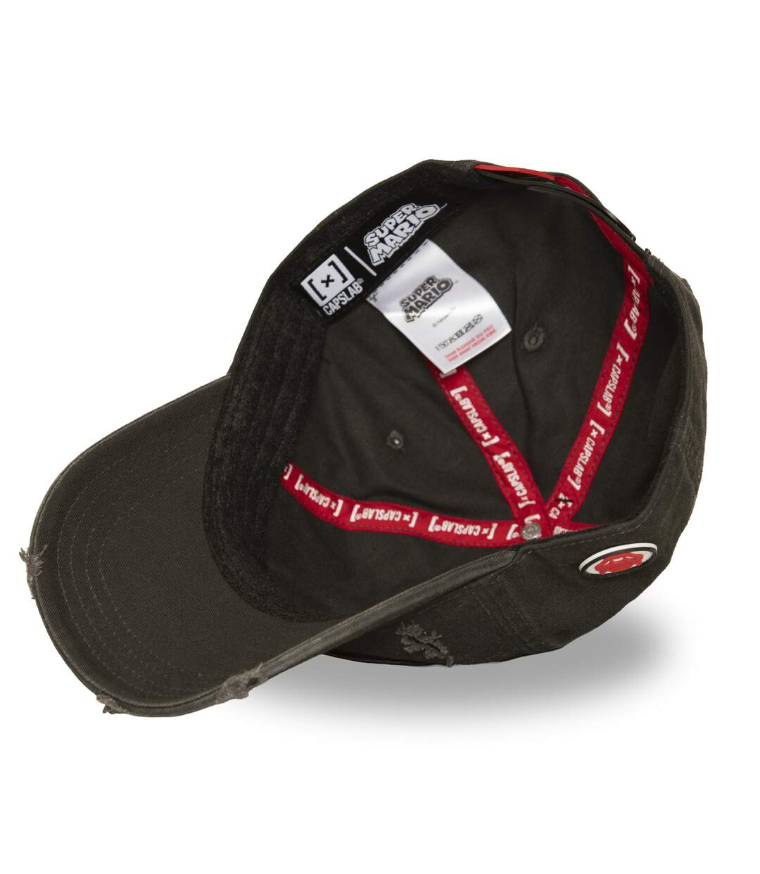 Casquette Basball effet usé avec patch Super Mario Bros Bowser Capslab-5