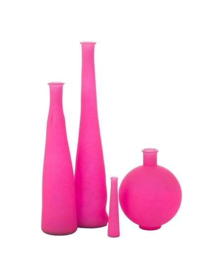 Vase Bouteille en Verre Neon 100cm Rose