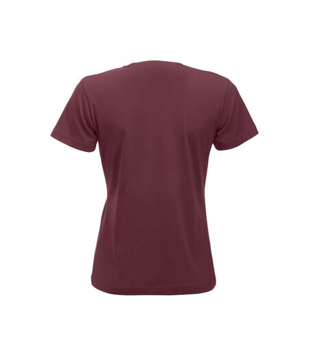 Clique Womens/Ladies New Classic T-Shirt (Burgundy)