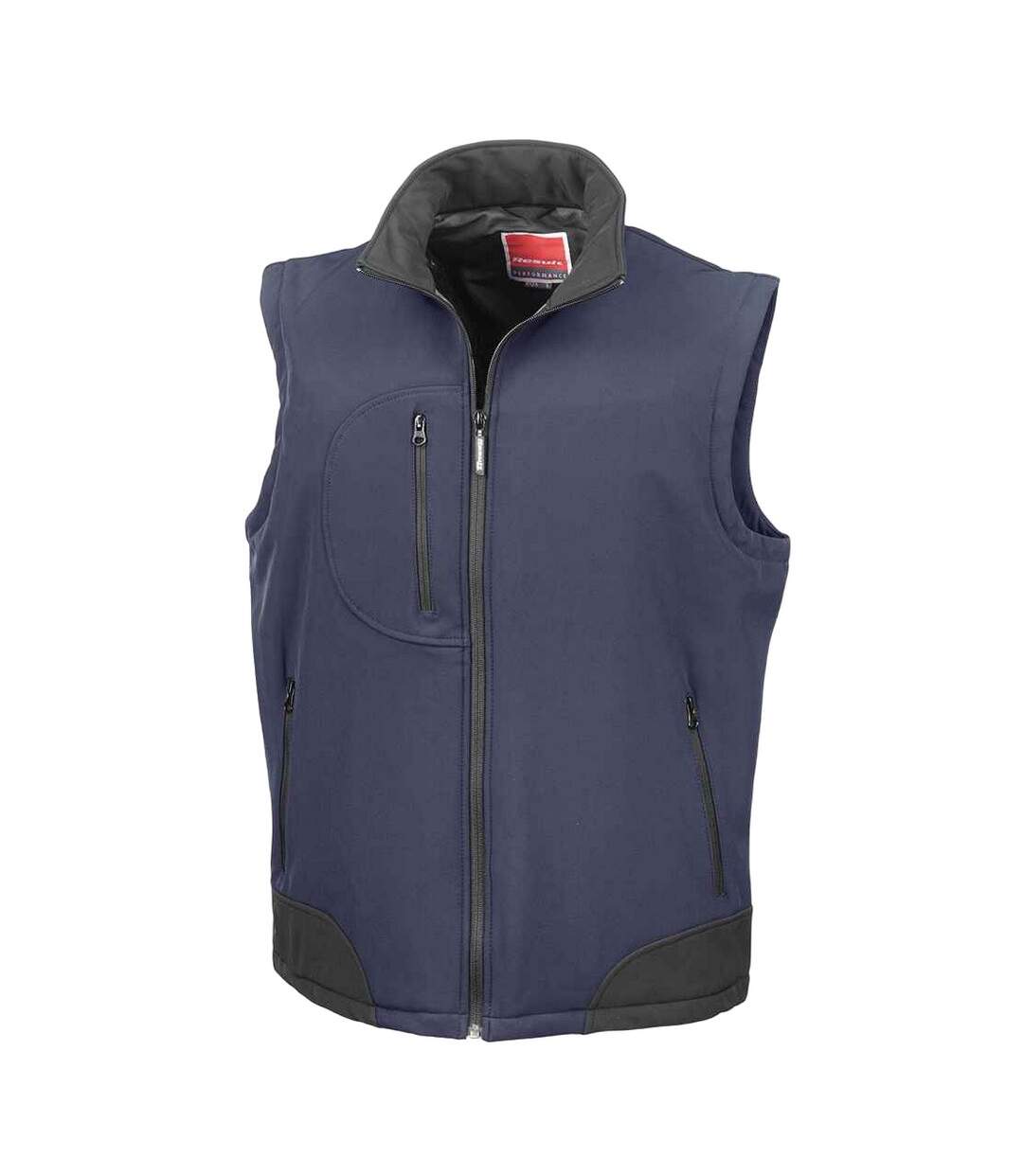 Mens soft shell bodywarmer navy/black Result-1