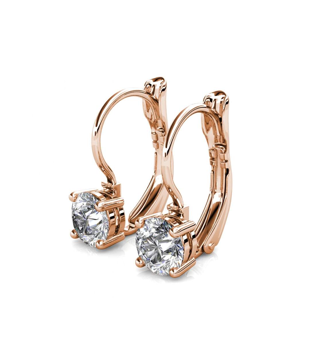 Boucles d'oreilles Round, Cristal d'Autriche