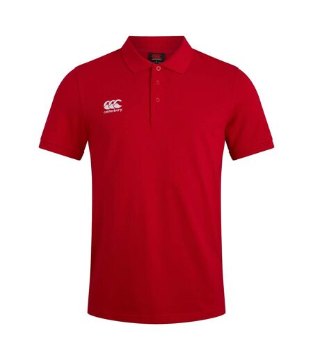 Womens/ladies Waimak Polo Shirt Flag Red Canterbury
