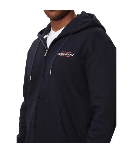 Veste À Capuche Motif/style Logo Jeans Daring Ocean Homme Bleu Marine Guess