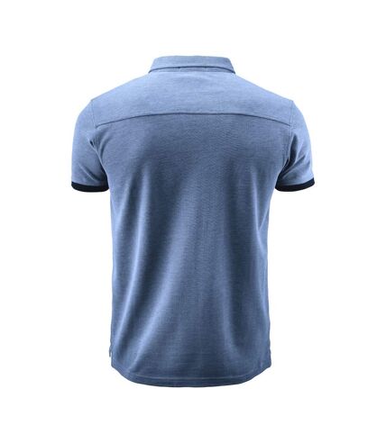 James Harvest Mens Larkford Melange Polo Shirt (Light Blue)