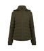 Womens/ladies Luna Puffer Jacket Khaki Green Jack Wills-1