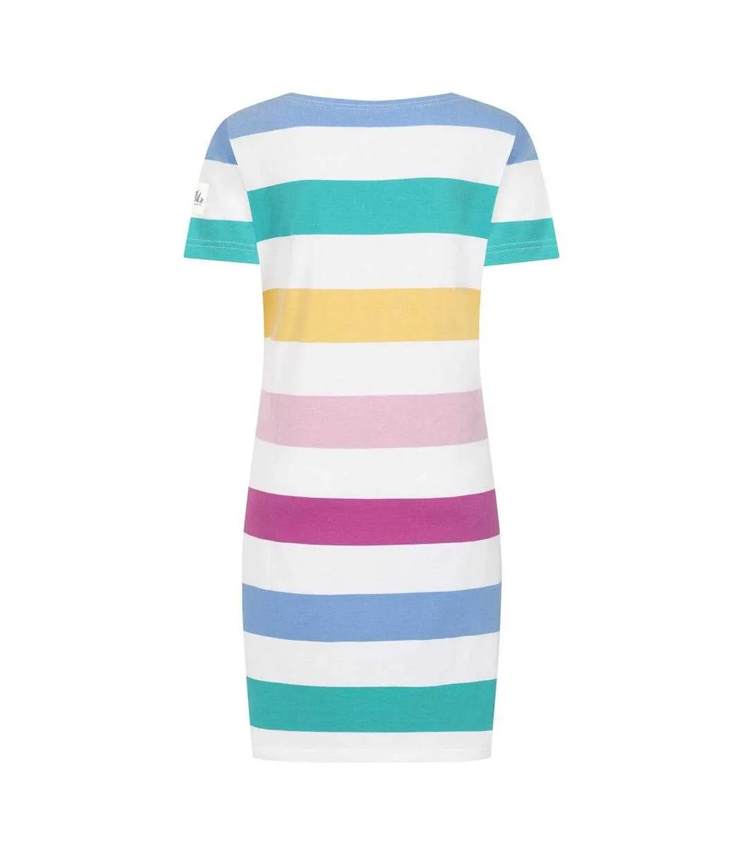 Womens/ladies Striped T-shirt Dress Multicoloured Lazy Jacks-2