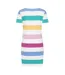 Womens/ladies Striped T-shirt Dress Multicoloured Lazy Jacks-2