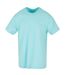 T-shirt À Col Rond Pour Hommes Bleu Béryl Build Your Brand-1