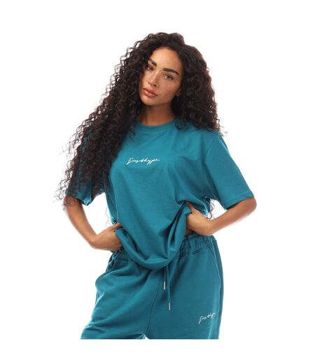 Mens Signature Cotton Regular T-shirt Teal Hype