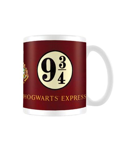 Harry Potter Platform Nine and Three Quarters Mug (White/Maroon) (One Size) - UTBS3834