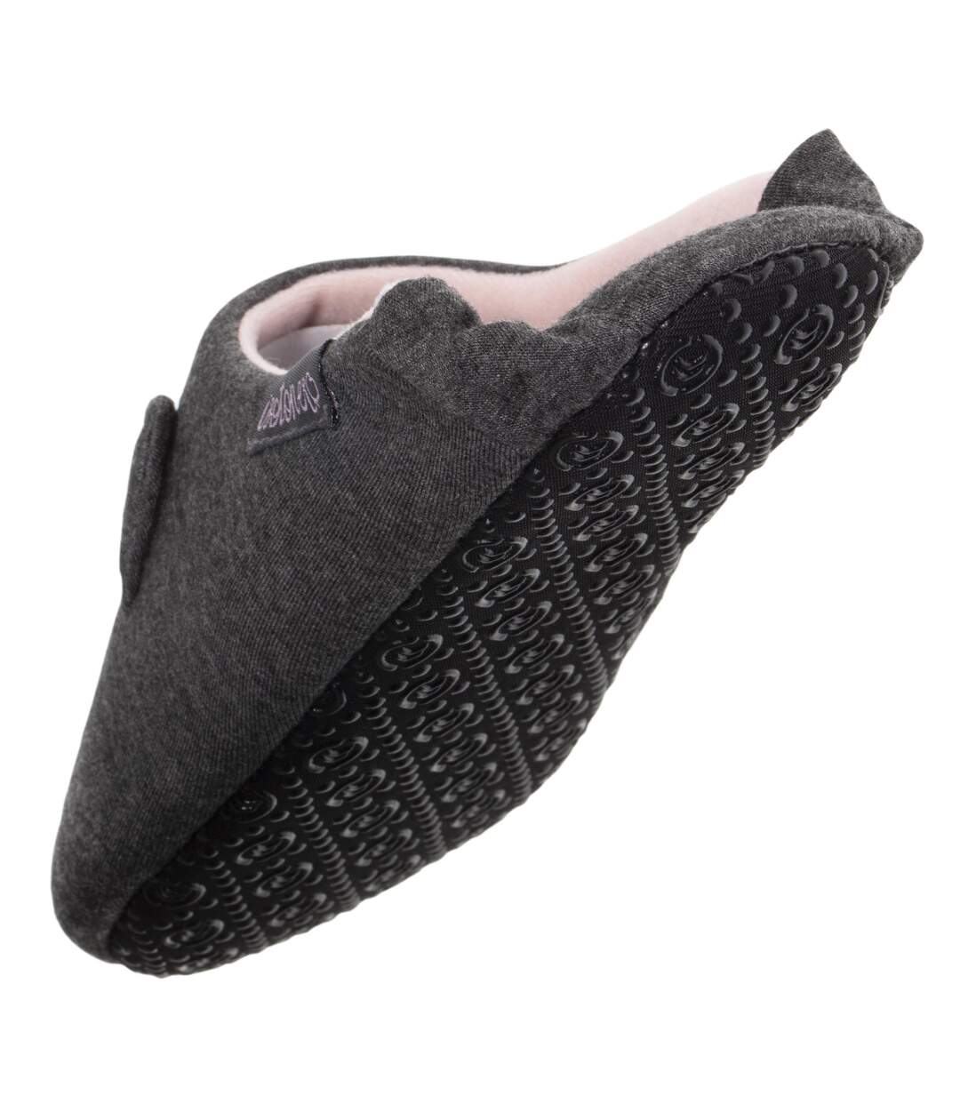 Isotoner Chaussons extra-light Mules femme en jersey et semelle à picots antidérapants-5