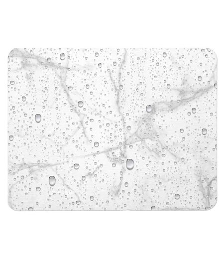 Tapis de Bain à Motifs Aqua 50x70cm Blanc