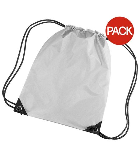 Lot de 2  Sac de gym 11 litres taille unique gris argenté Bagbase