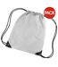 Lot de 2  Sac de gym 11 litres taille unique gris argenté Bagbase-1