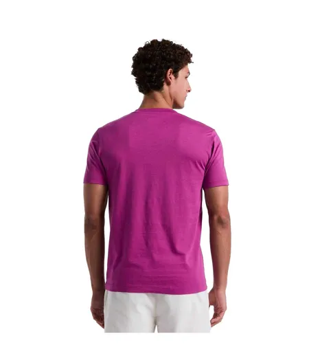 Mens Embroidered Logo T-shirt Purple Original Penguin