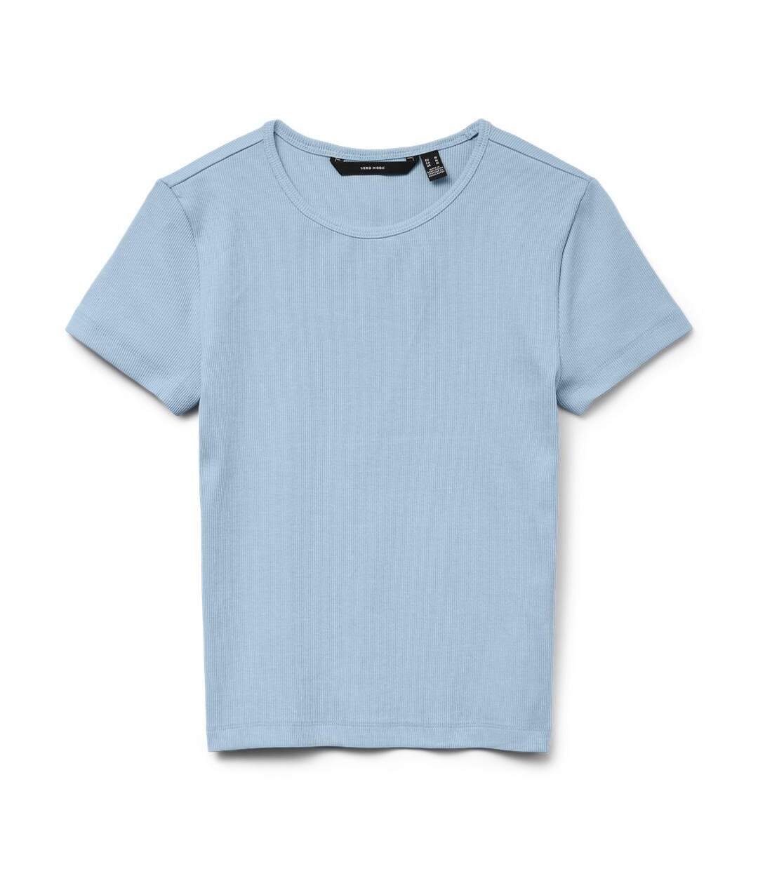 T-shirt bleu clair femme vero moda chloe - m-3