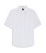 Mens Linen Short-sleeved Shirt White Boss-1