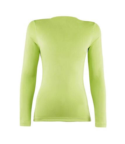 Rhino Womens/Ladies Sports Baselayer Long Sleeve (Lime) - UTRW2829