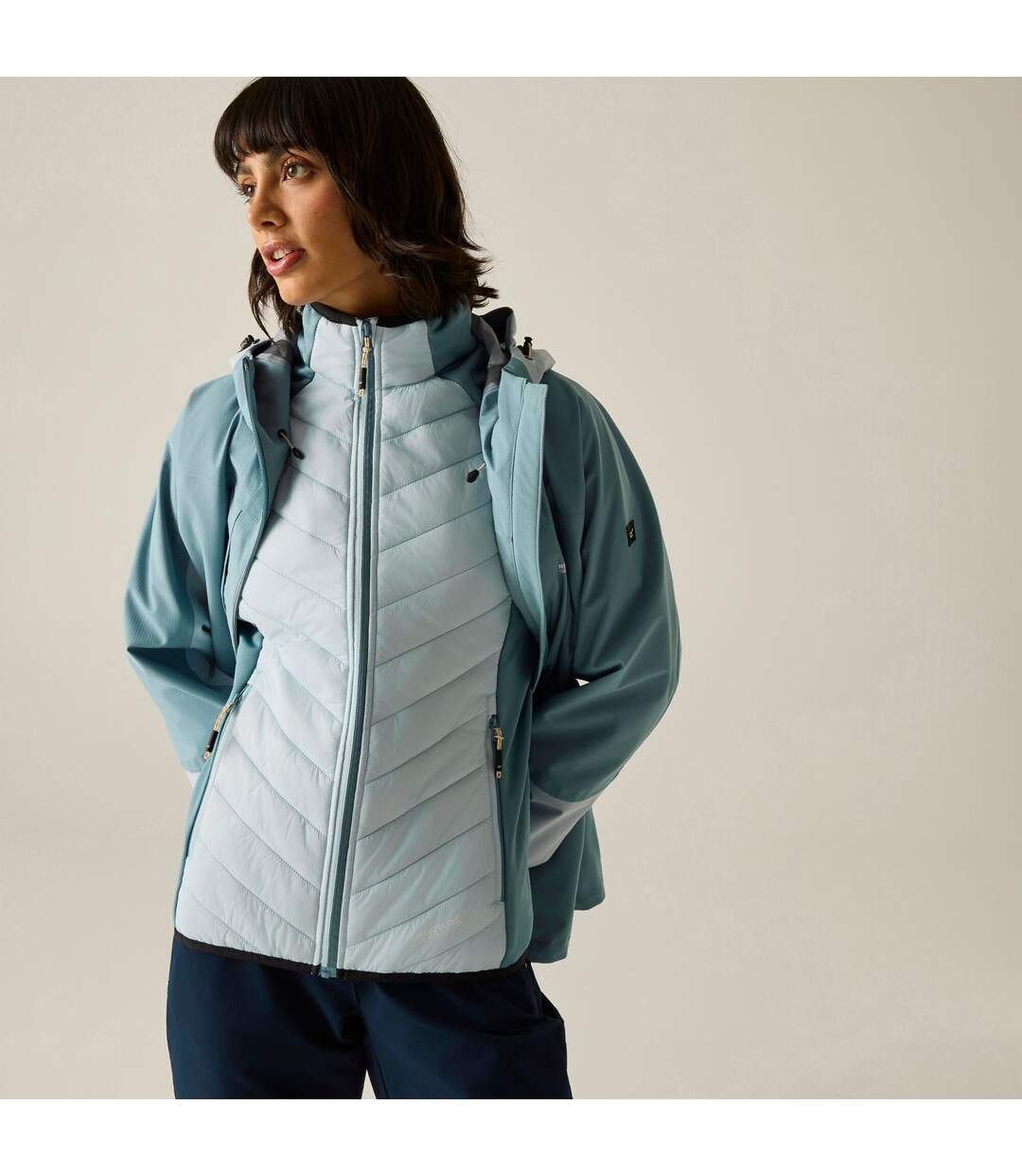 Veste Motif/style 3-en-1 Carletta Femme Vieux Bleu Bleu Ciel Regatta-4