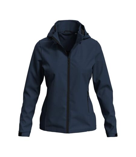 Womens/ladies Lux Soft Shell Jacket Midnight Blue Stedman