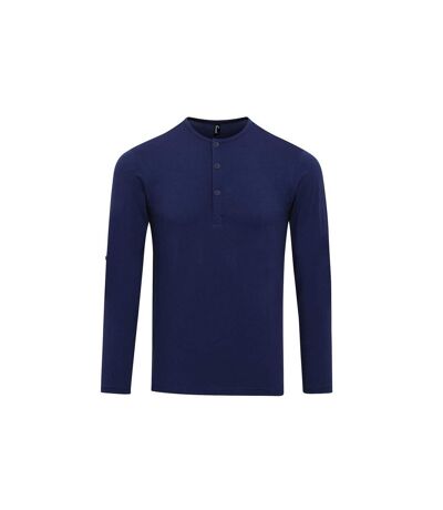 Premier Mens Long John Roll Sleeve T-Shirt (Indigo) - UTPC5575