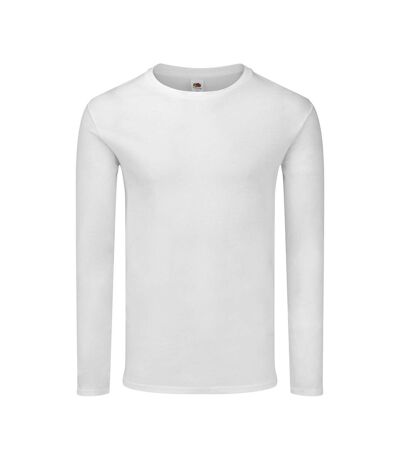 Mens Iconic 150 Long-sleeved T-shirt White Fruit Of The Loom