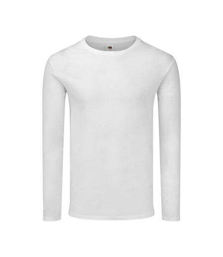 Mens Iconic 150 Long-sleeved T-shirt White Fruit Of The Loom