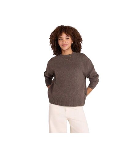 Womens/ladies Fluffy Jumper Brown Animal