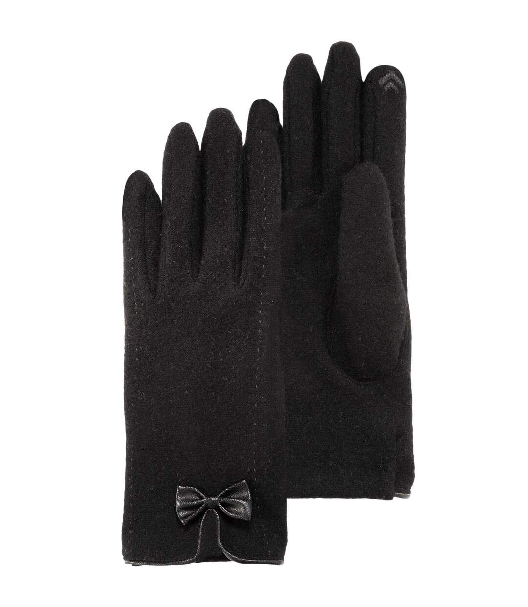 Isotoner Gants femme tactiles, chauds, en laine, non doublés-1