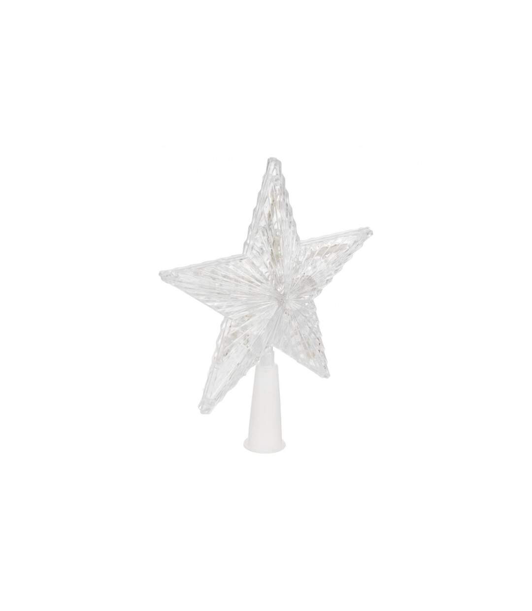 Cimier Sapin Lumineux Étoile 20cm Blanc Chaud-1