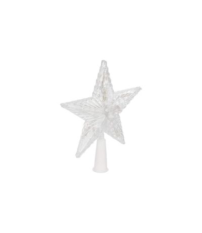Cimier Sapin Lumineux Étoile 20cm Blanc Chaud
