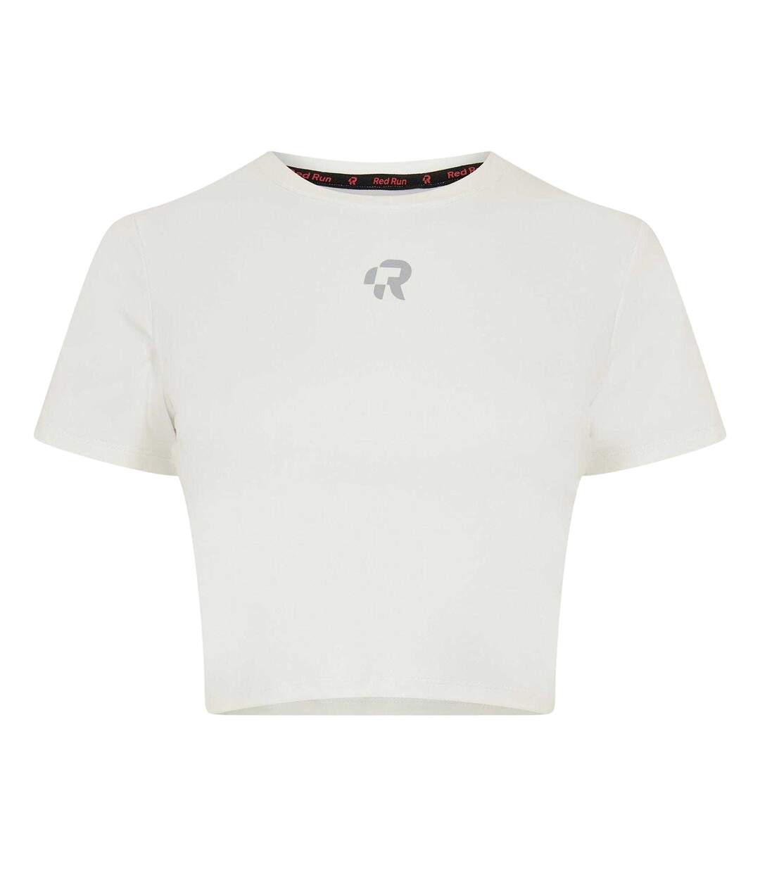 Haut Court Femme Blanc Red Run-1