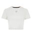 Haut Court Femme Blanc Red Run-1