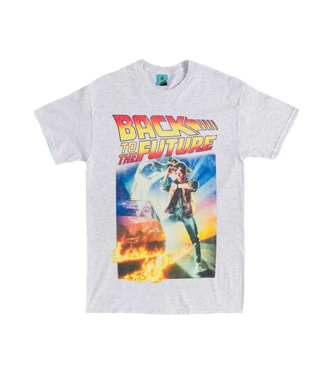 Unisex Adult Movie Poster T-shirt Grey Back To The Future-1