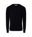 Mens Cotton Blend Crew Neck Jumper Blue Replay-1