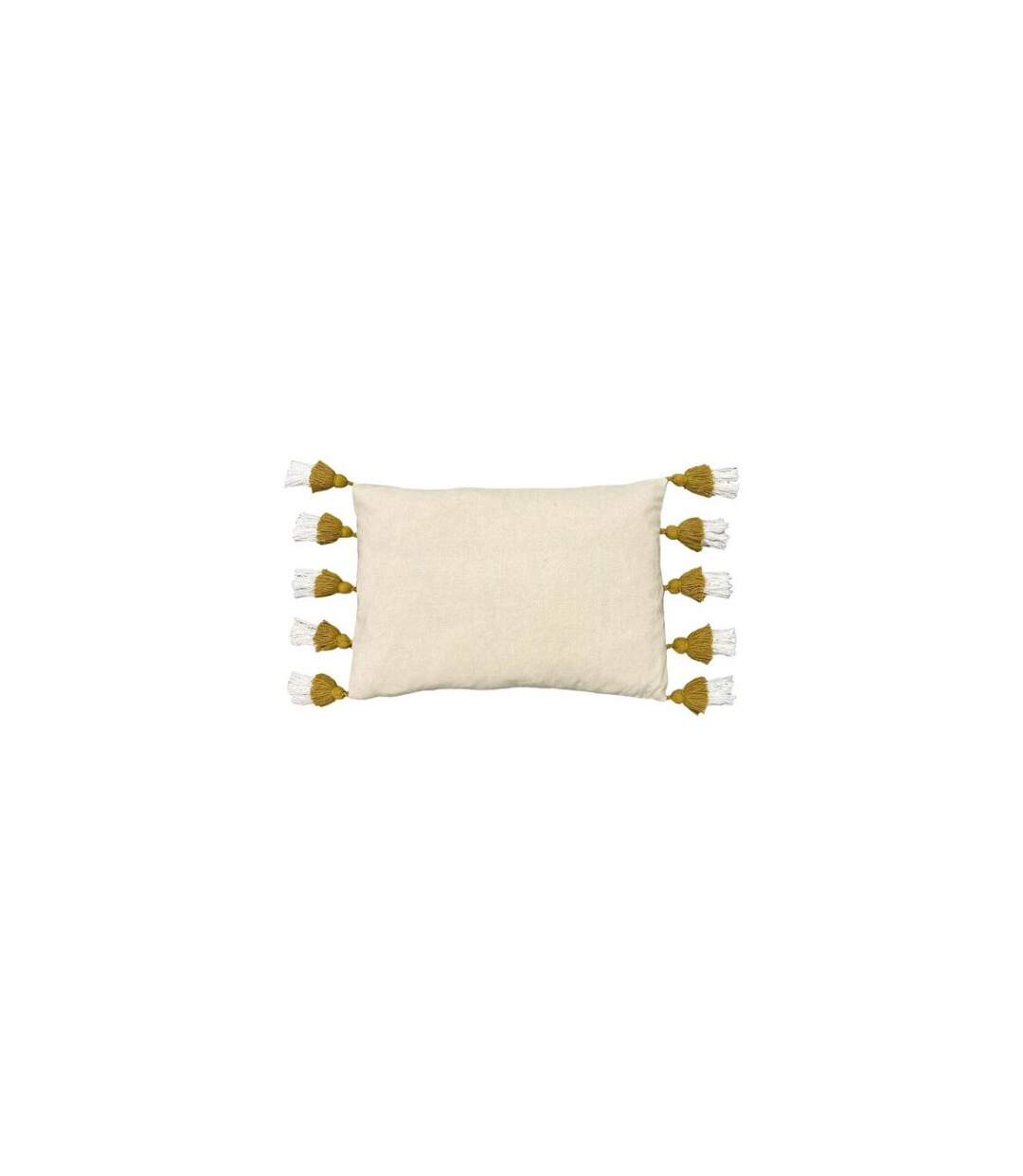 Rainbow tufted tassel cushion cover one size ochre yellow Furn-2
