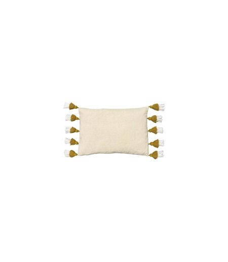 Furn Rainbow Tufted Tassel Throw Pillow Cover (Ochre Yellow) (One Size)