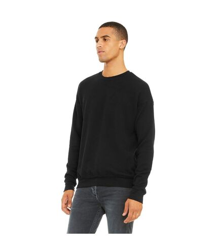 Bella + Canvas Unisex Adult Fleece Drop Shoulder Sweatshirt (Black) - UTBC4756