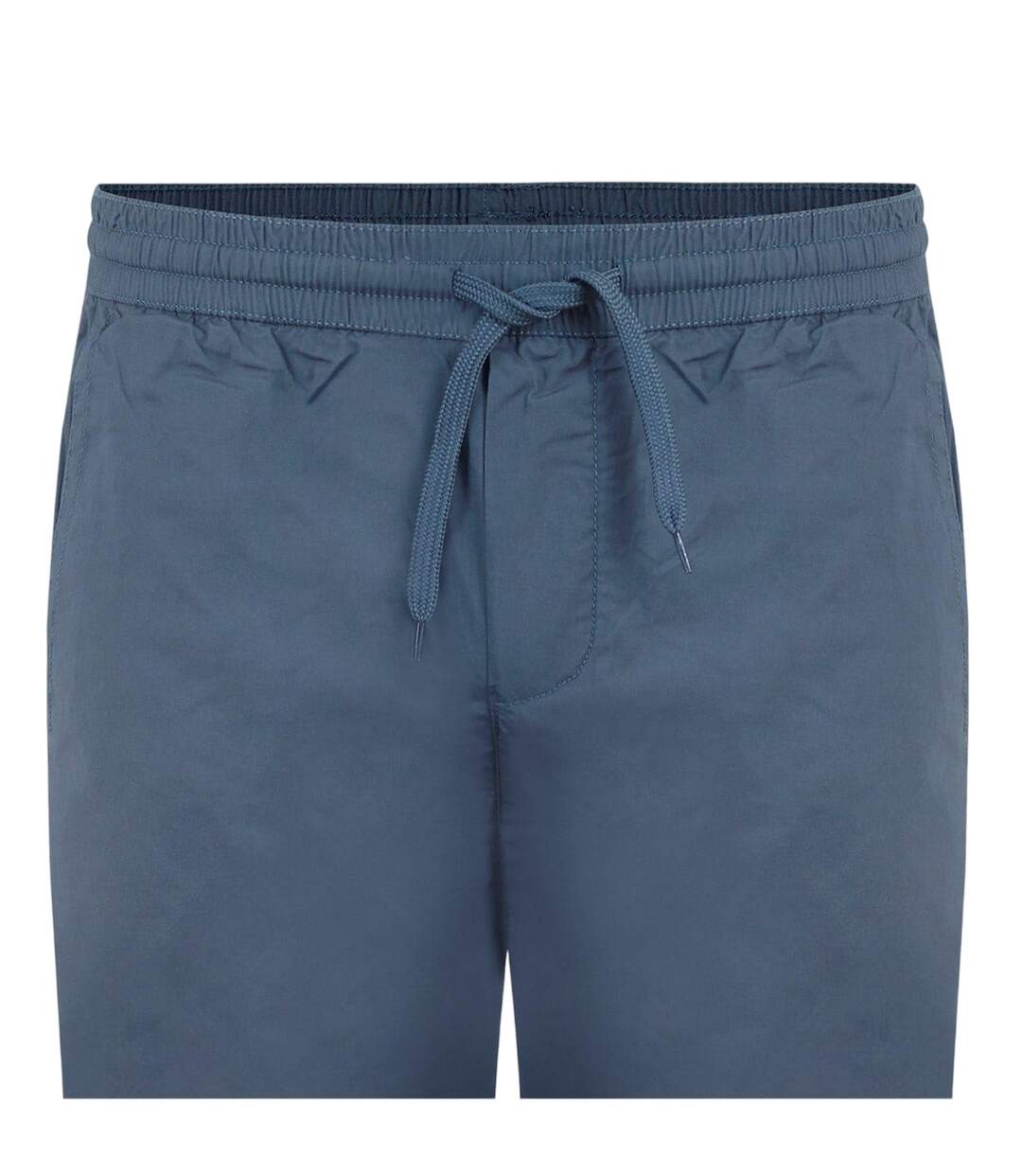 Mens Cotton Poplin Trousers Blue Fabric-3